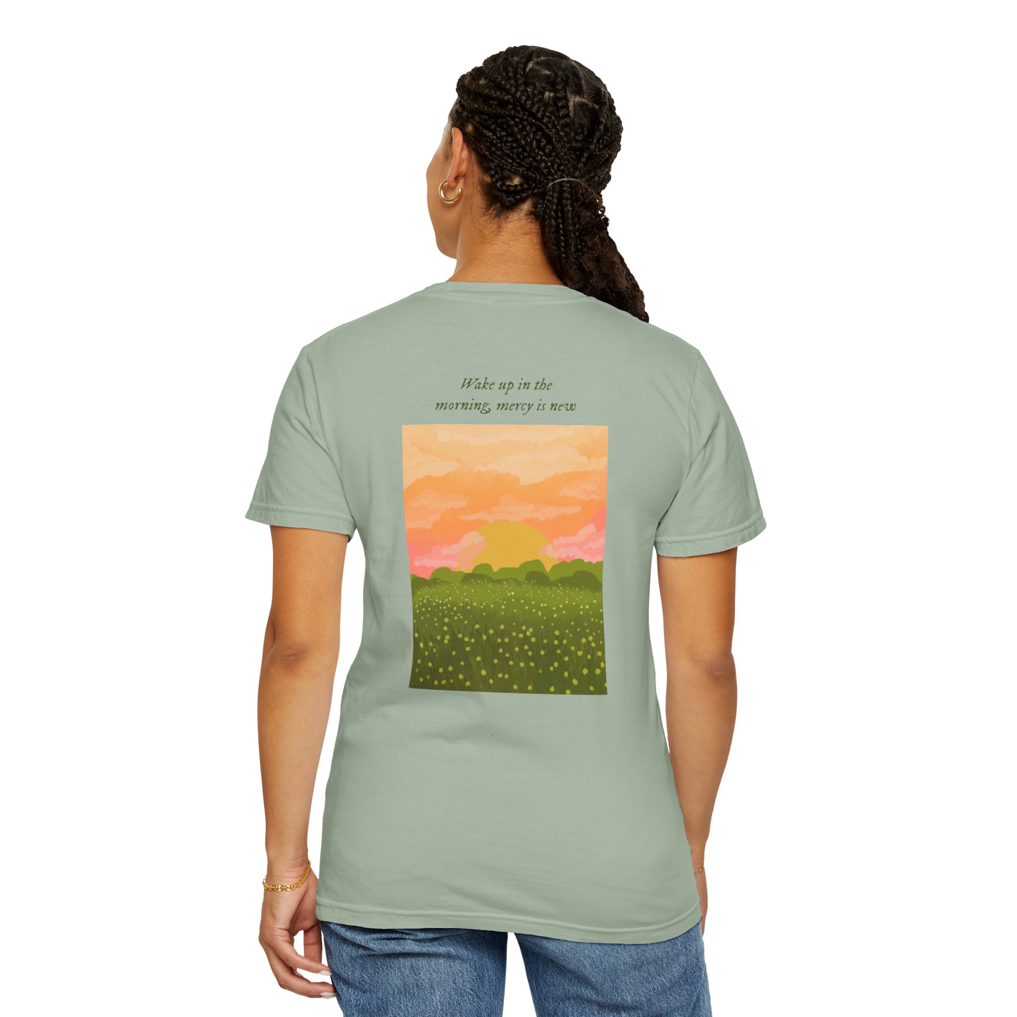 Joy Is Coming T-shirt | Garment-Dyed Tee - Image 3